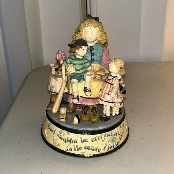 San Francisco Music Box Co 1997 Ruth Ninneman Mother’s Resin Music Box - Picture 3 of 14